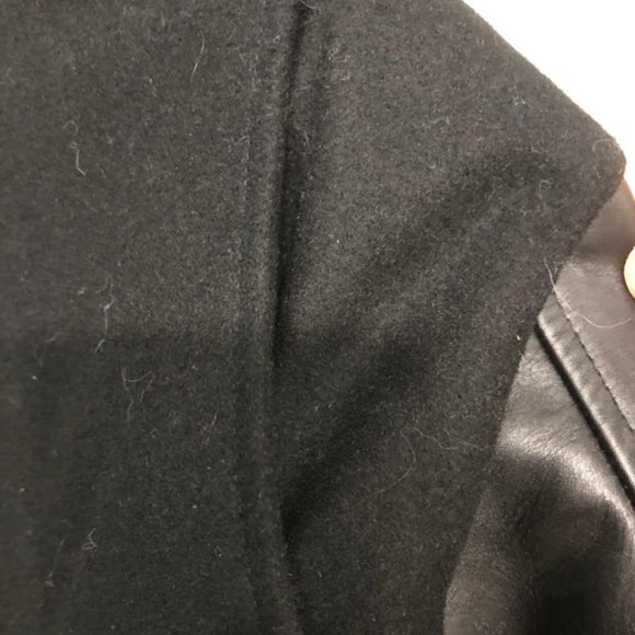 JACHS NEW YORK CHIC LUXE VARSITY LEATHER WOOL JACKET SIZE M - Picture 8 of 13